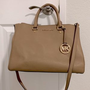 MICHEAL KORS MED SAVANNAH SAFFIANO SATCHEL